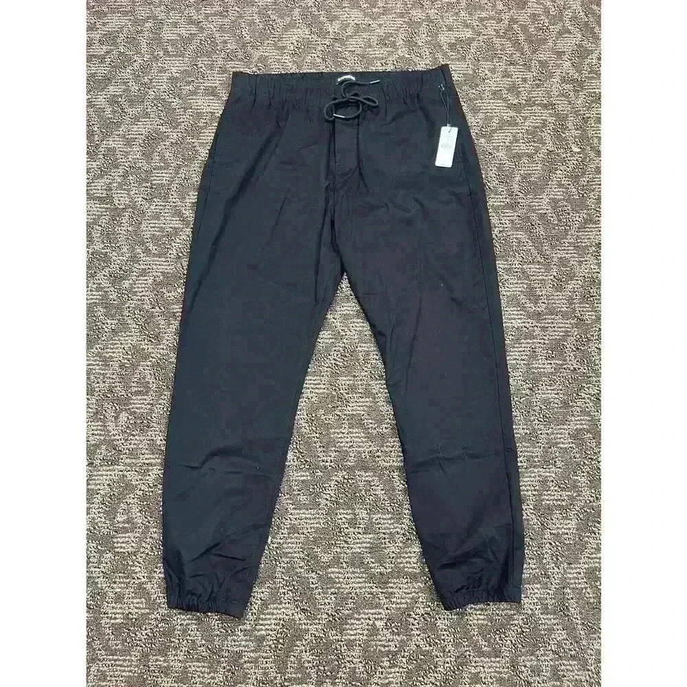 NEW Express‎ Men Pull On Elastic Waist Black Jogger Pants Size Large